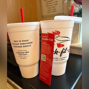 Set of 2 Chick Fil A Retro Collectors Cups (from week 1)